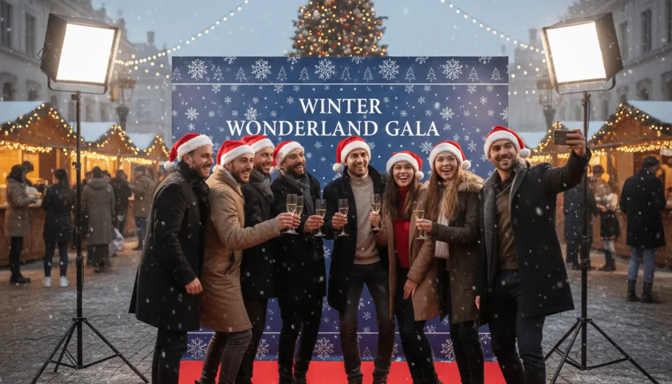 Step and Repeat Banners in Winter